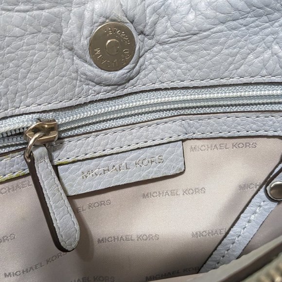 Michael Kors Convertible Tote Large Mercer Shoulder Bag Denim Blue - Picture 11 of 16